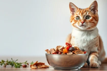 Air-dried food for cats